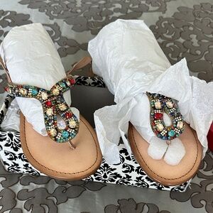 Naughty Monkey Multicolor Embellished Sandals